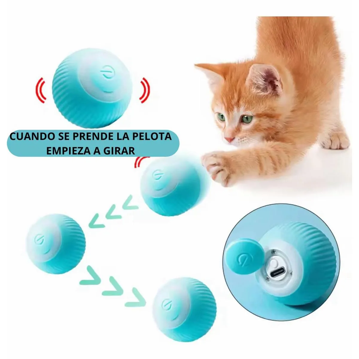 GENERICO - Pelota Inteligente Recargable Para Gatos O Perros Gravity