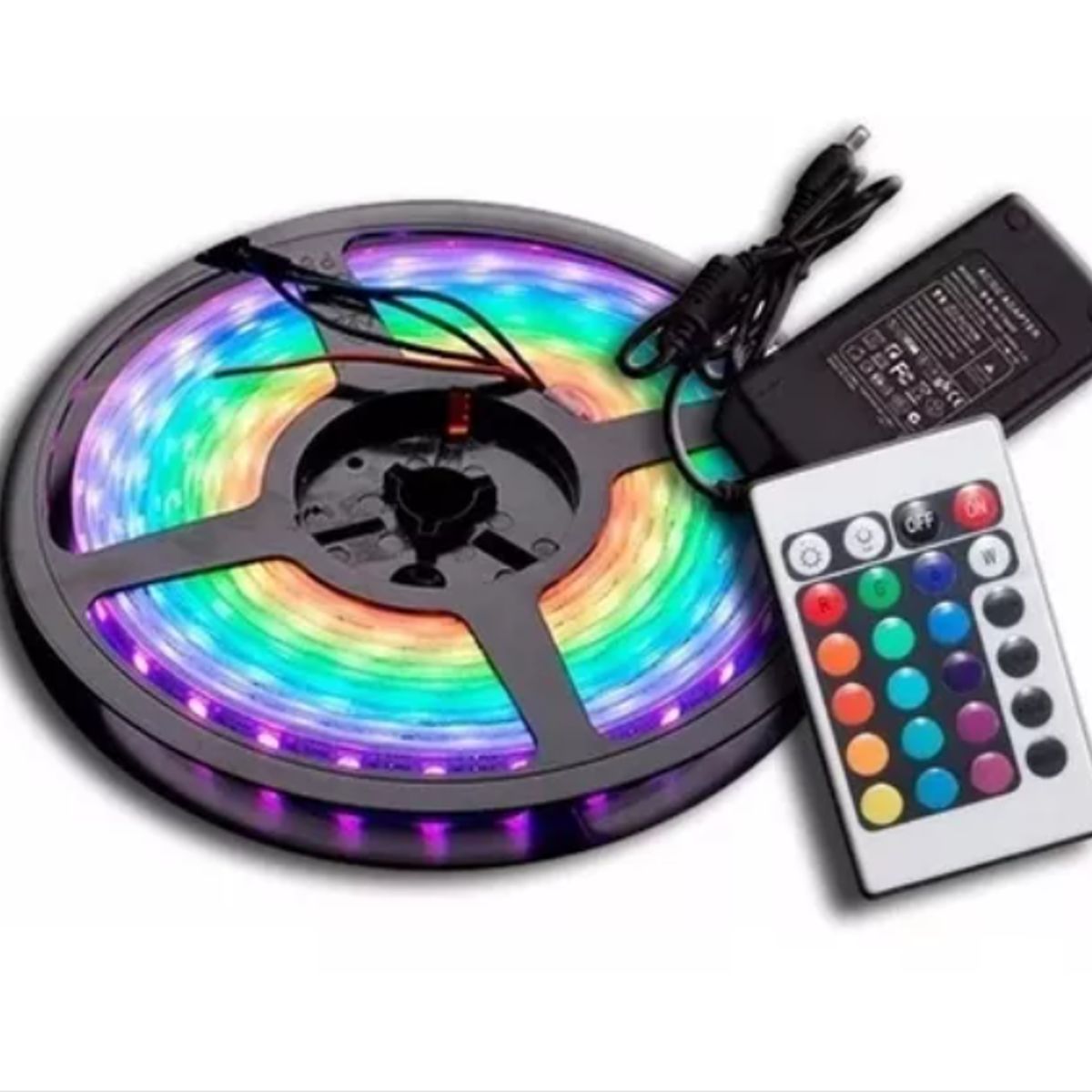 GENERICO - Cinta De Luz Led Multicolor Rgb 5 Metros Tira Led + Control