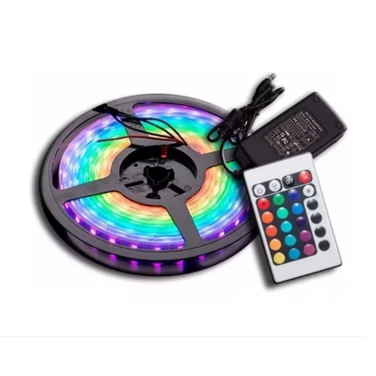 GENERICO - Cinta De Luz Led Multicolor Rgb 5 Metros Tira Led + Control