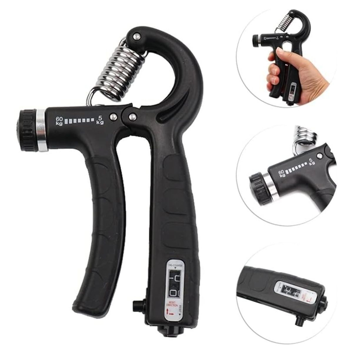 GENERICO - Ejercitador Mano Agarre Ajustable Fortalecedor Muñeca 5-60kg