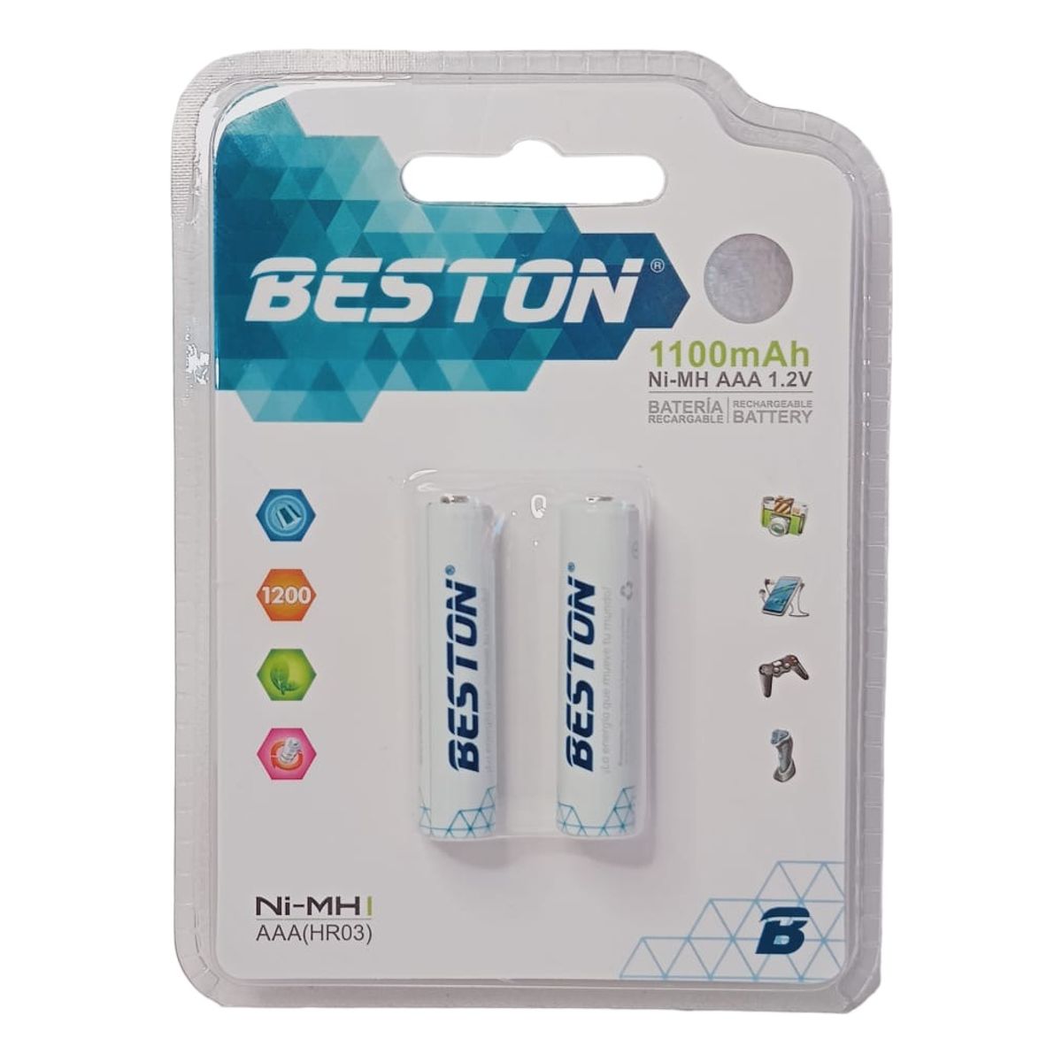 BESTON - Bateria Recargable Aaa 1.2v Beston 1100 Mah Hr03