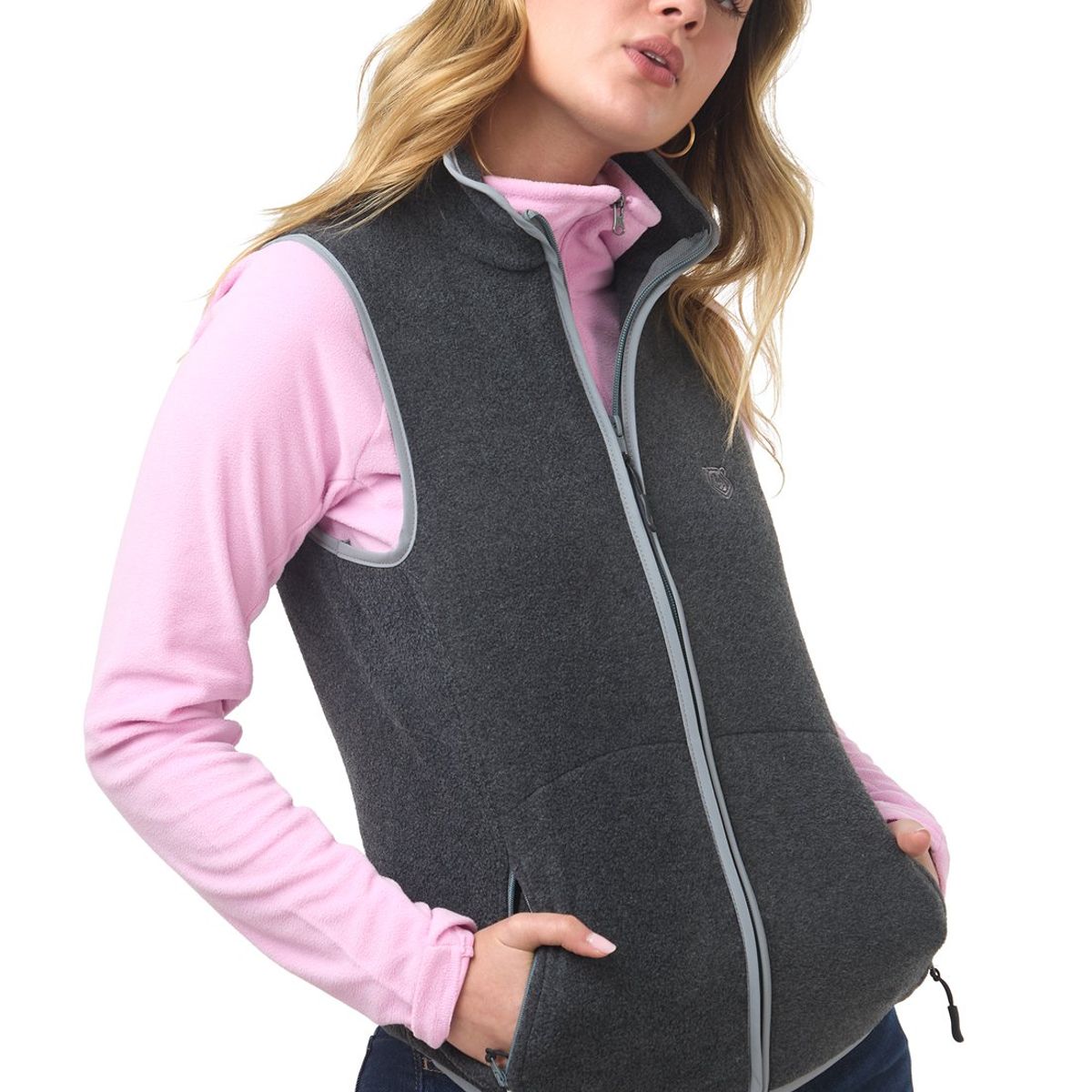 SANTANA - Chaleco Térmico Mujer Laguna de Tota Gris Oscuro