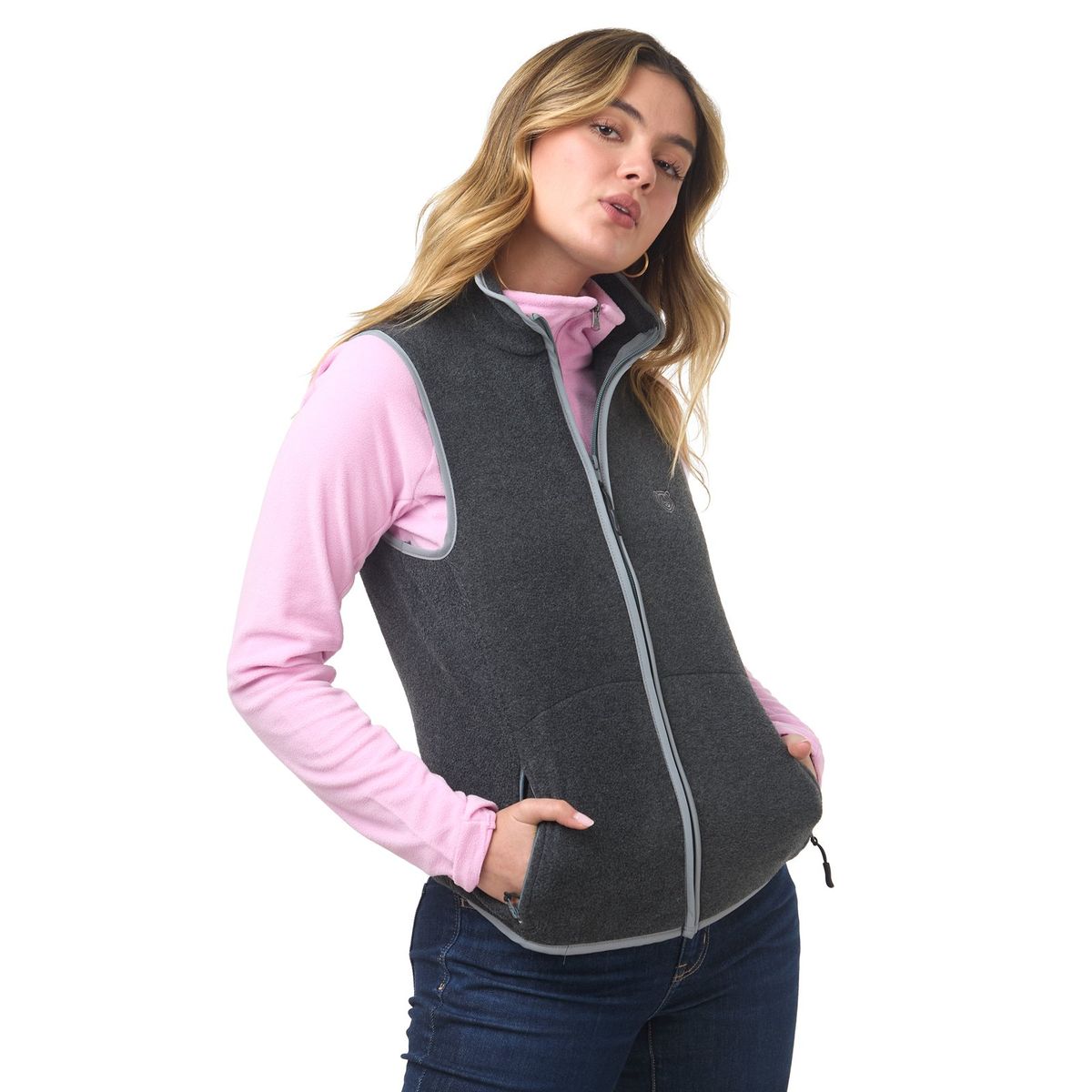 SANTANA - Chaleco Térmico Mujer Laguna de Tota Gris Oscuro