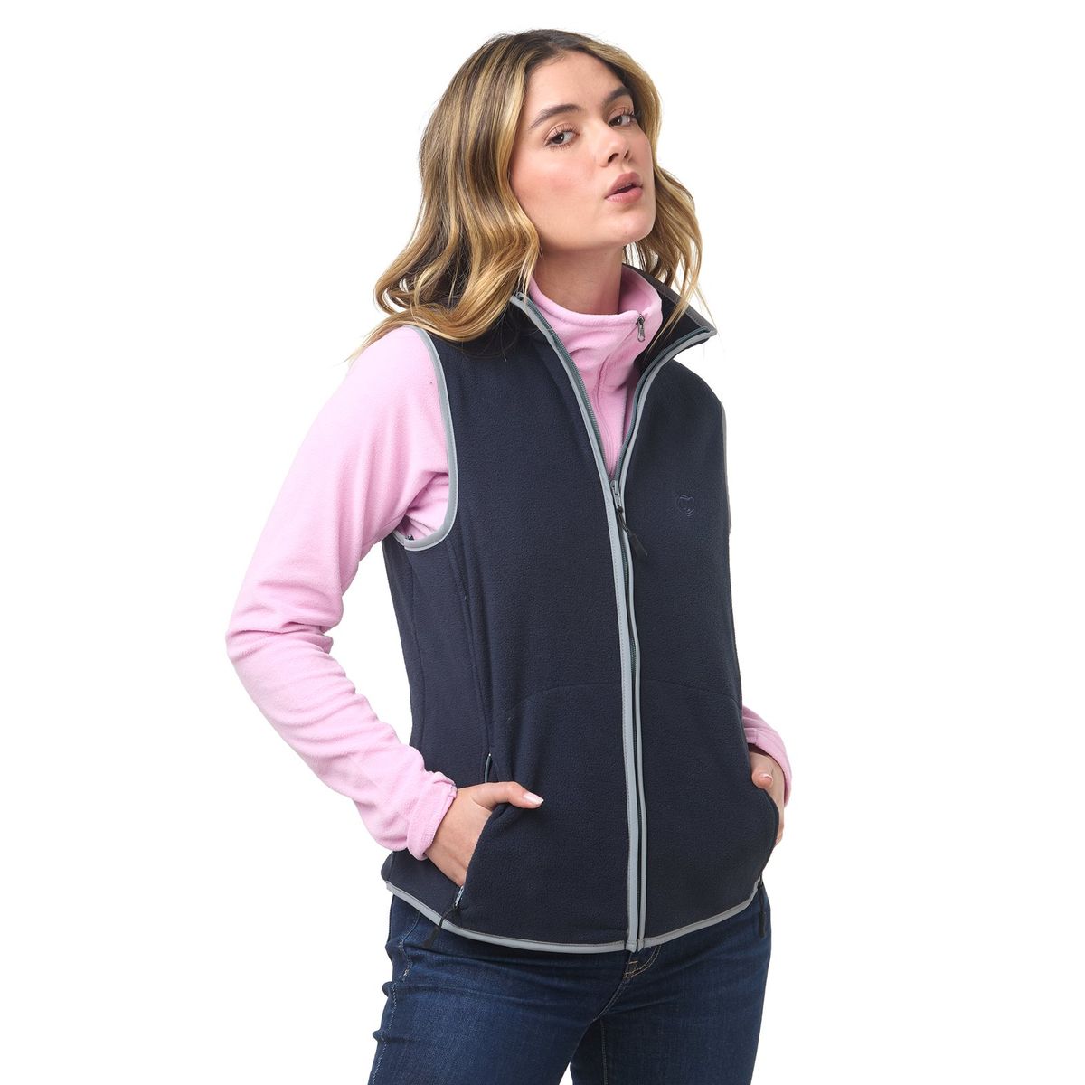 SANTANA - Chaleco Térmico Mujer Laguna de Tota Azul Oscuro