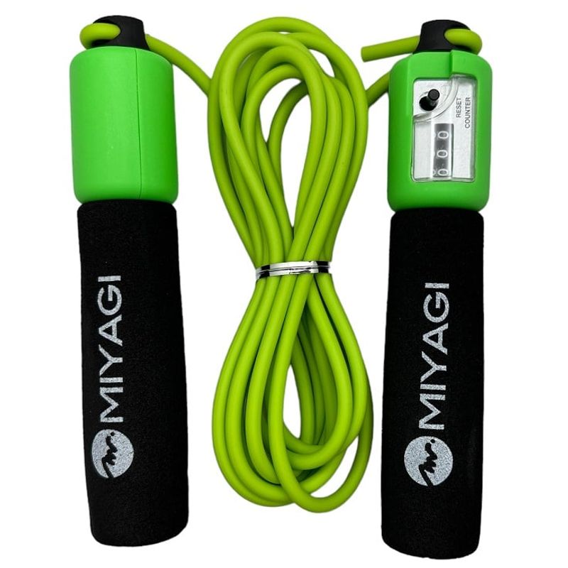 MIYAGI - Cuerda Para Saltar Lazo Miyagi M489 Contador Vuelta Verde