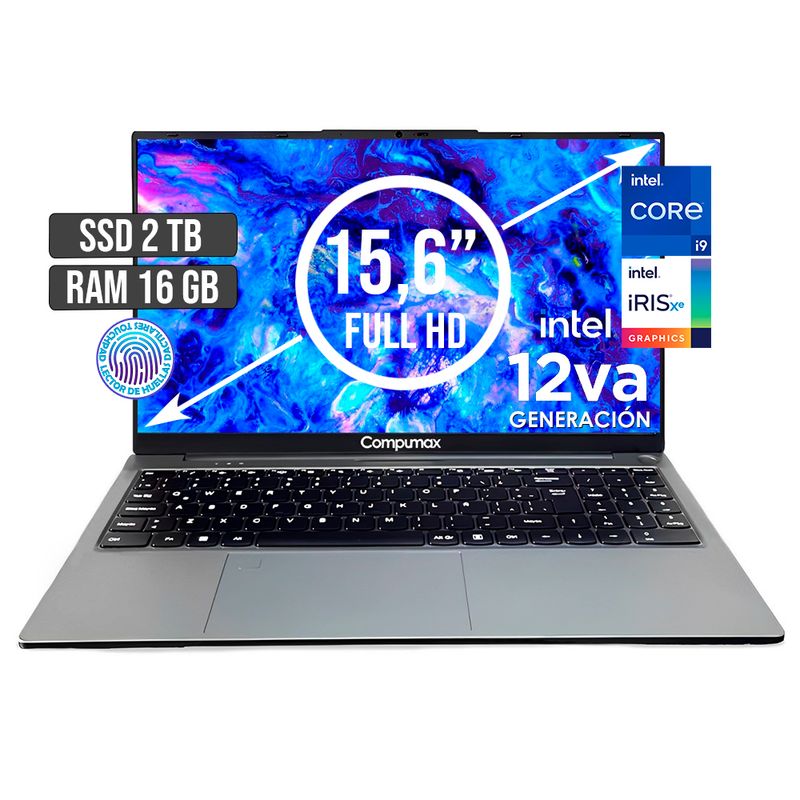 COMPUMAX - PORTATIL COMPUMAX INTEL CORE I9-12900H SSD 2TB RAM 16GB LED 15,6 FULL HD