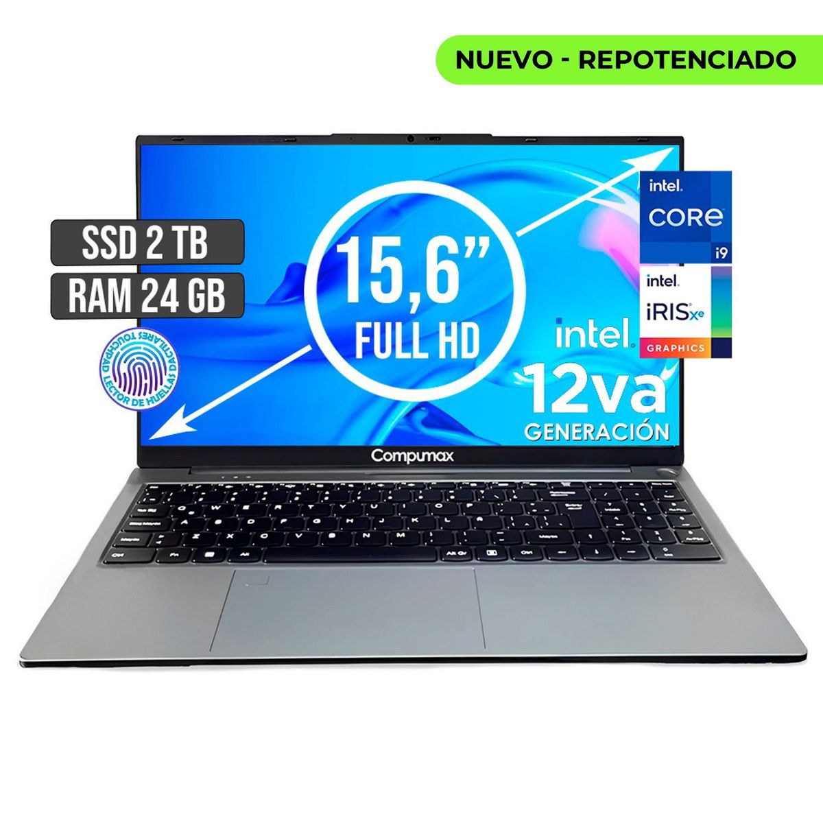 COMPUMAX - Portátil Compumax Intel Core I9 2TB SSD 24GB RAM 156 FHD