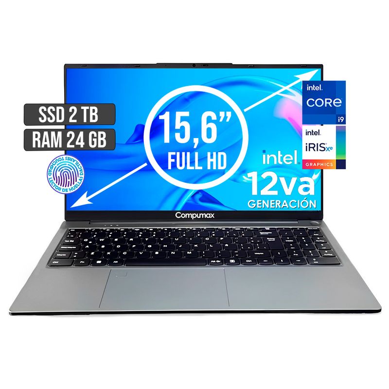 COMPUMAX - Portátil Compumax Intel Core I9 2TB SSD 24GB RAM 15.6" FHD