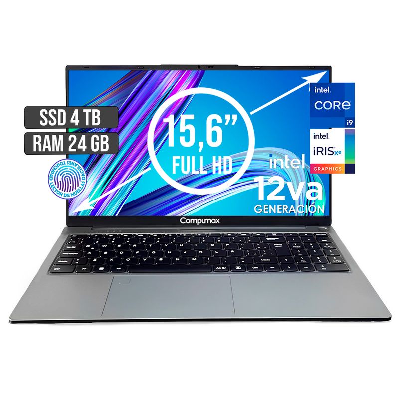 COMPUMAX - PORTATIL COMPUMAX INTEL CORE I9-12900H SSD 4TB RAM 24GB LED 15,6 FULL HD