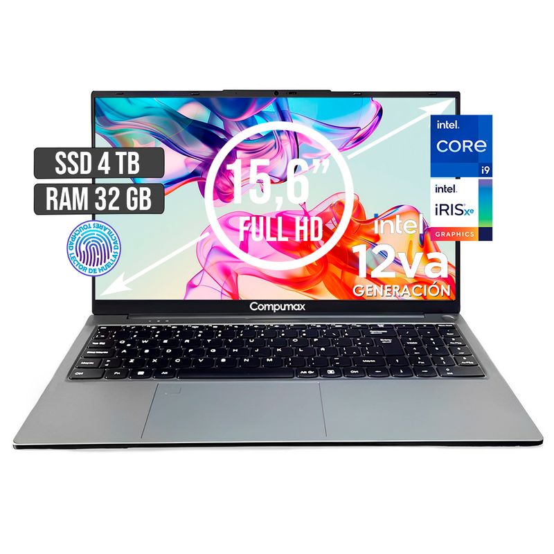 COMPUMAX - PORTATIL COMPUMAX INTEL CORE I9-12900H SSD 4TB RAM 32GB LED 15,6 FULL HD