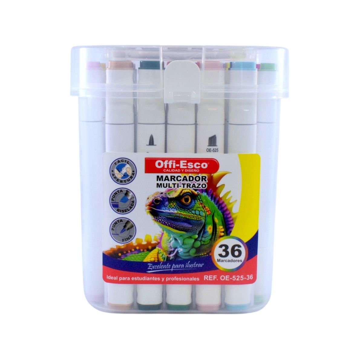 OFFI ESCO - Marcador Permanente Offi-esco Doble Punta X 36 Colores