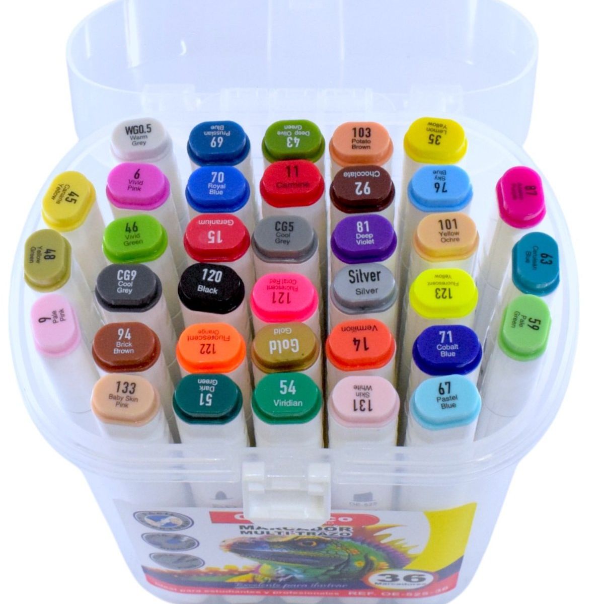 OFFI ESCO - Marcador Permanente Offi-esco Doble Punta X 36 Colores