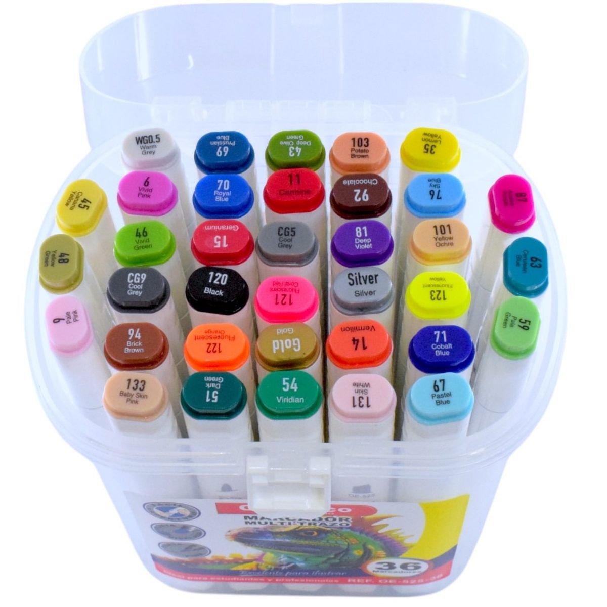 OFFI ESCO - Marcador Permanente Offi-esco Doble Punta X 36 Colores