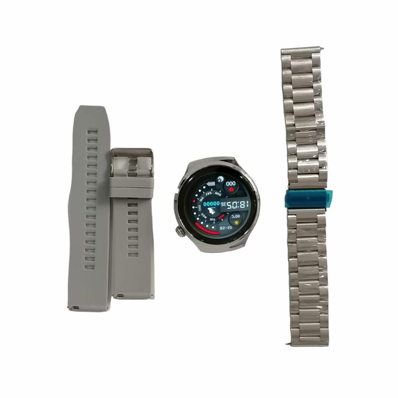GENERICO - Smartwatch Reloj Inteligente PLATEADO Hd Doble Pulso K700 Magnetico