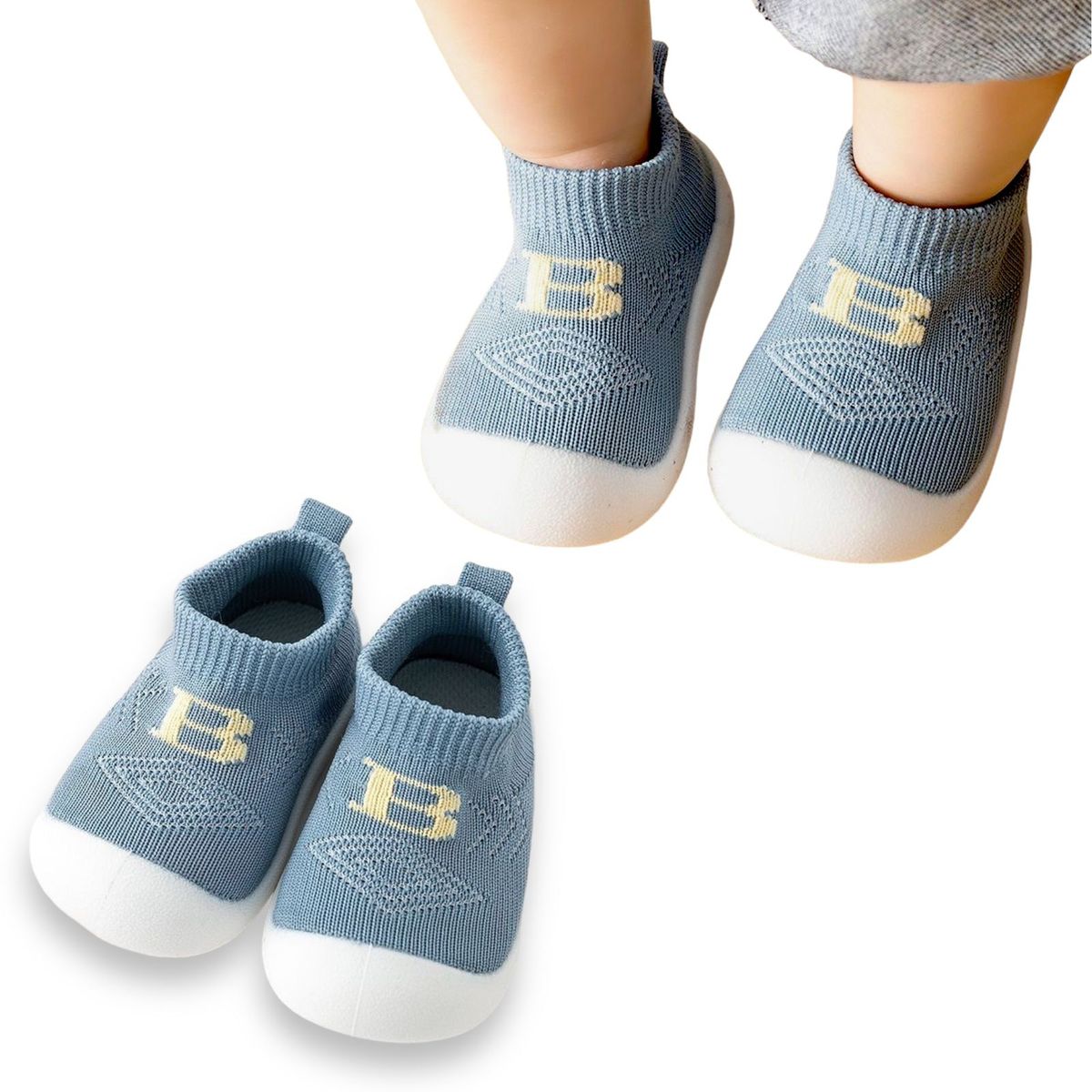 MULTIPLACE COLOMBIA - Zapatos Media Silicona Para bebes 6-9 M goma Antideslizante-
