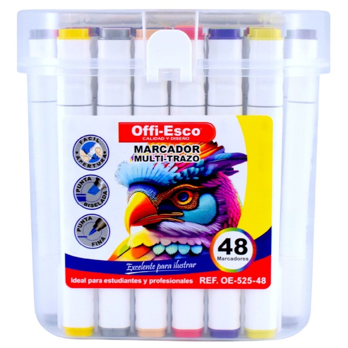 OFFI ESCO - Marcador Permanente Offi-esco Doble Punta X 48 Colores