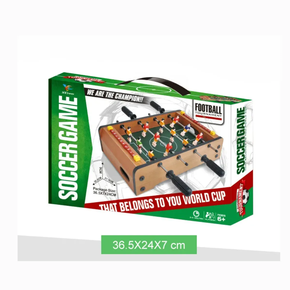 KIDSHOP - Futbolin Mesa Juego Madera Manijas Giratorias X-5234