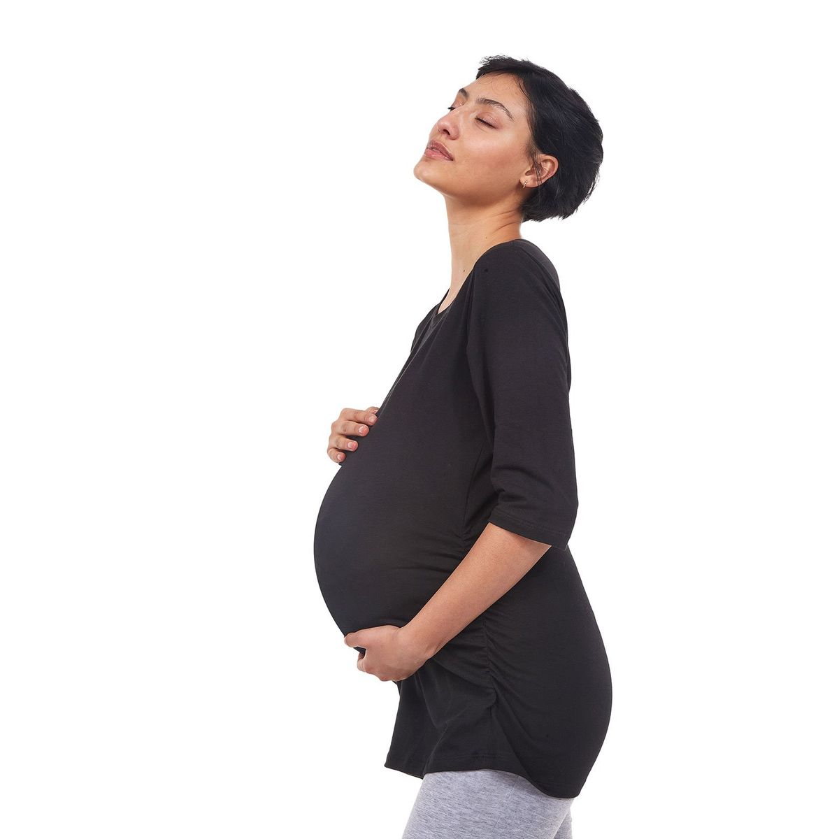 SANTANA - Blusa Básica Materna Victoria Negro