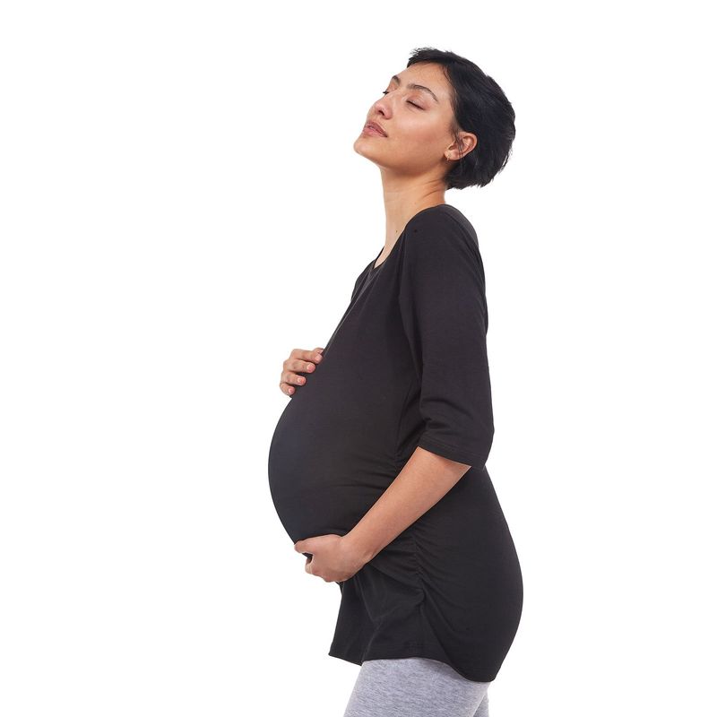 SANTANA - Blusa Básica Materna Victoria Negro