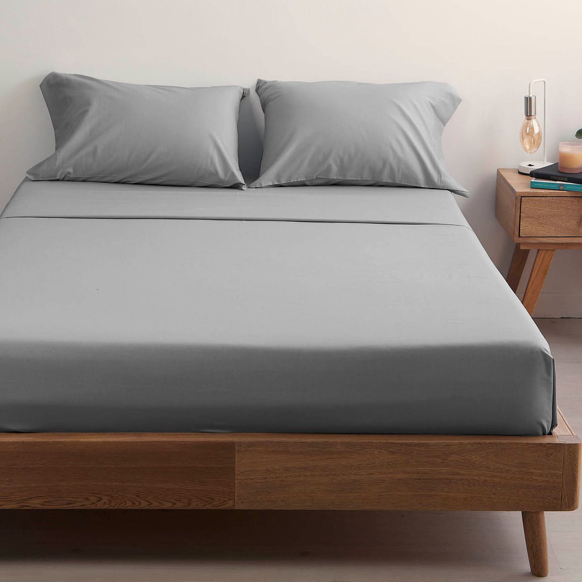 DISTRIHOGAR - Juego De Sábanas Mix And Match 150 Hilos Gris Doble