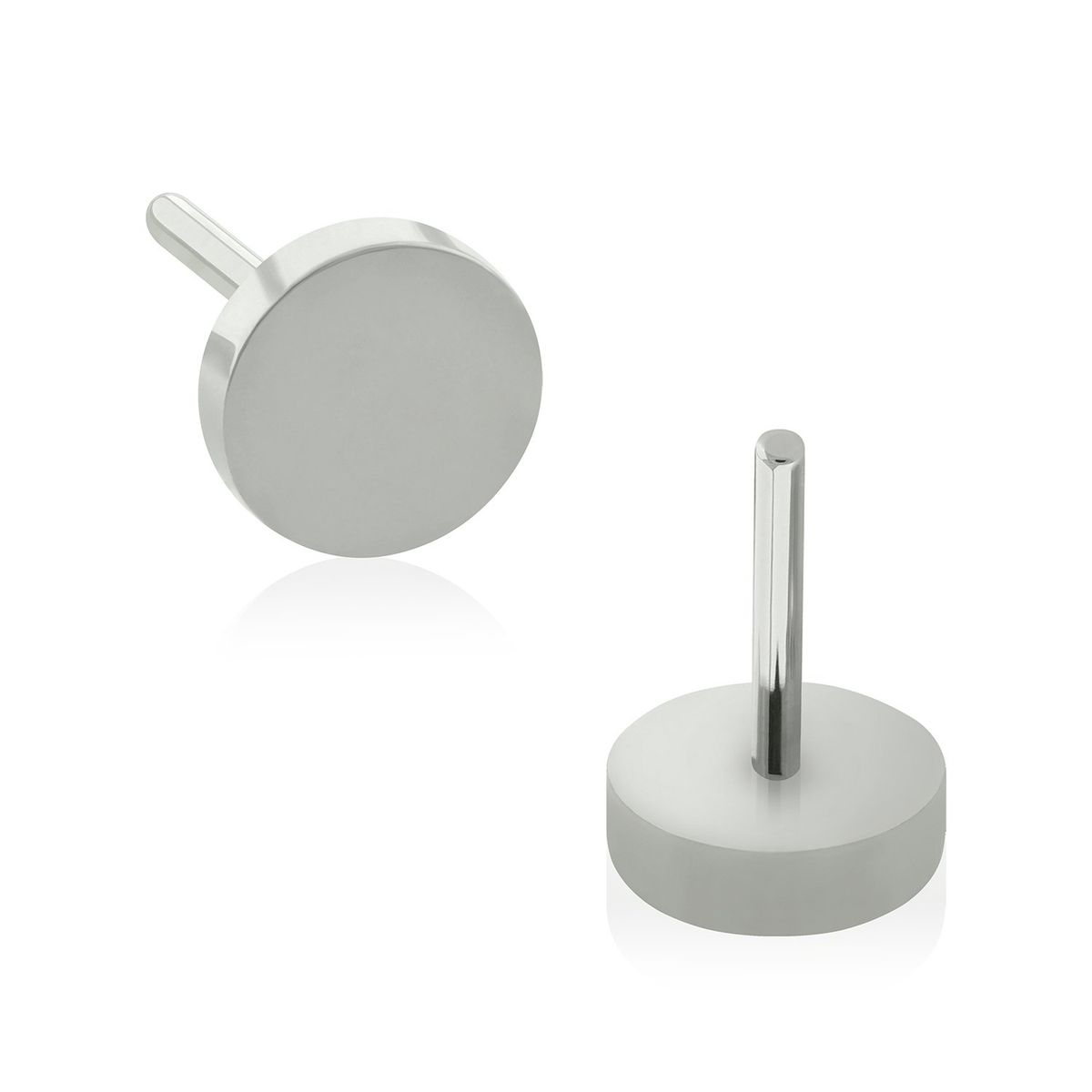 AGHA JEWELRY - Titanio Aretes Piercing Pin a Presión Circulo Plano para lóbulo