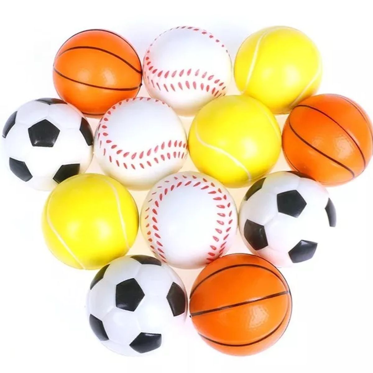 GENERICO - Pelotas Antiestrés Pequeña De Colores X6u Deportiva