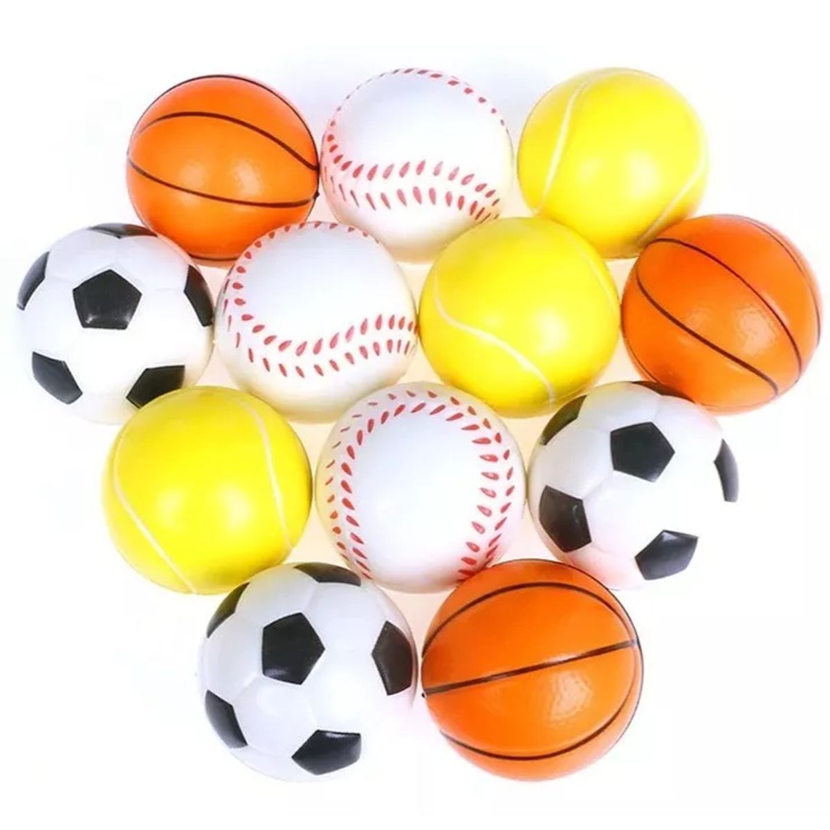 GENERICO - Pelotas Antiestrés Pequeña De Colores X6u Deportiva