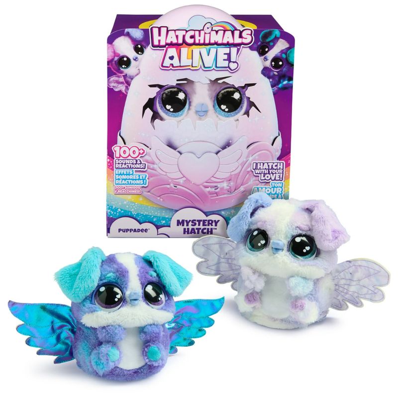 HATCHIMALS - Juguete Huevo Hatchimals Alive Mascota Interactiva - AzulPúrpura