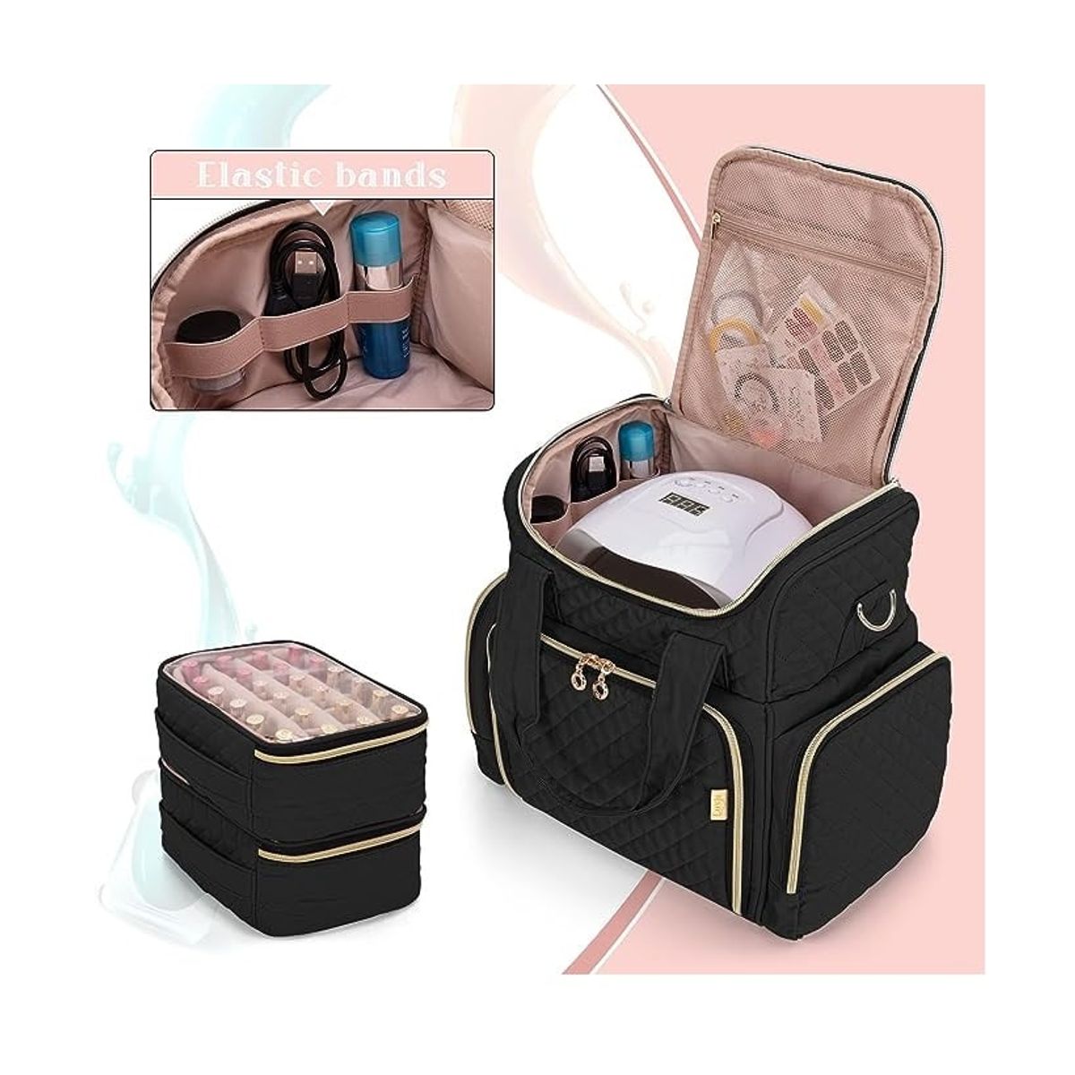 GENERAL - Bolso 48 Compartimintos Esmaltes Herramientas Uñas