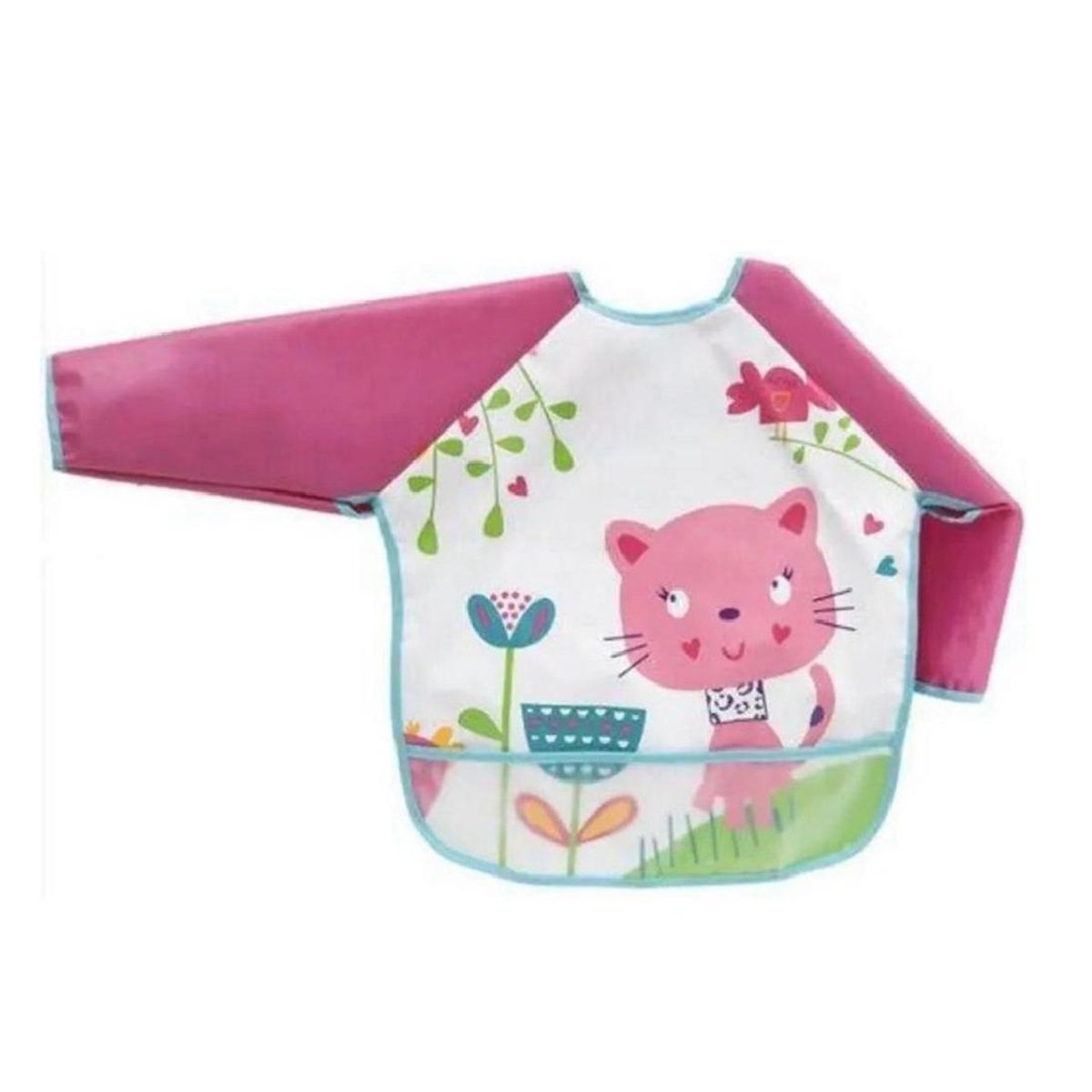 WAKIDS - Babero Con Mangas Y Bolsillo Antiderrames Para Bebe