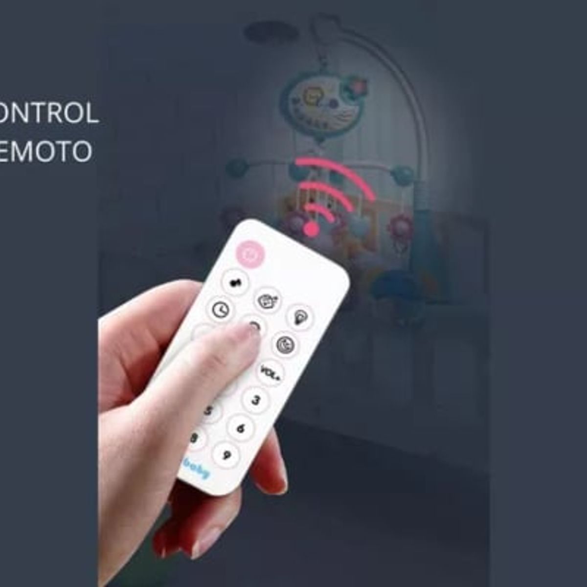GENERICO - Movil Musical Para Cuna Bebe Con Proyector Y Control Remoto