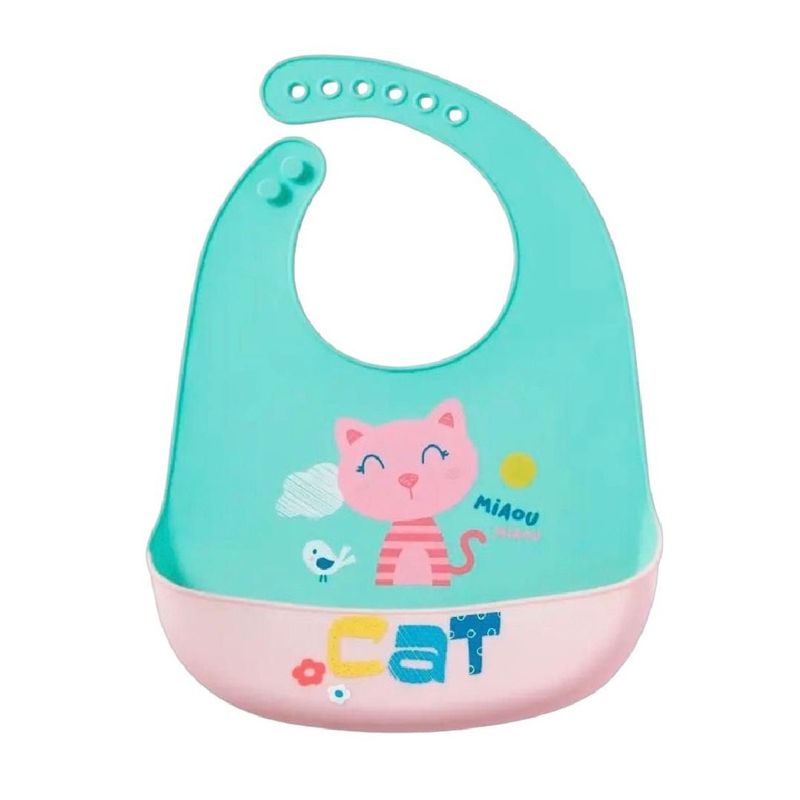 GENERICO - Babero Graduable En Silicona Para Bebe