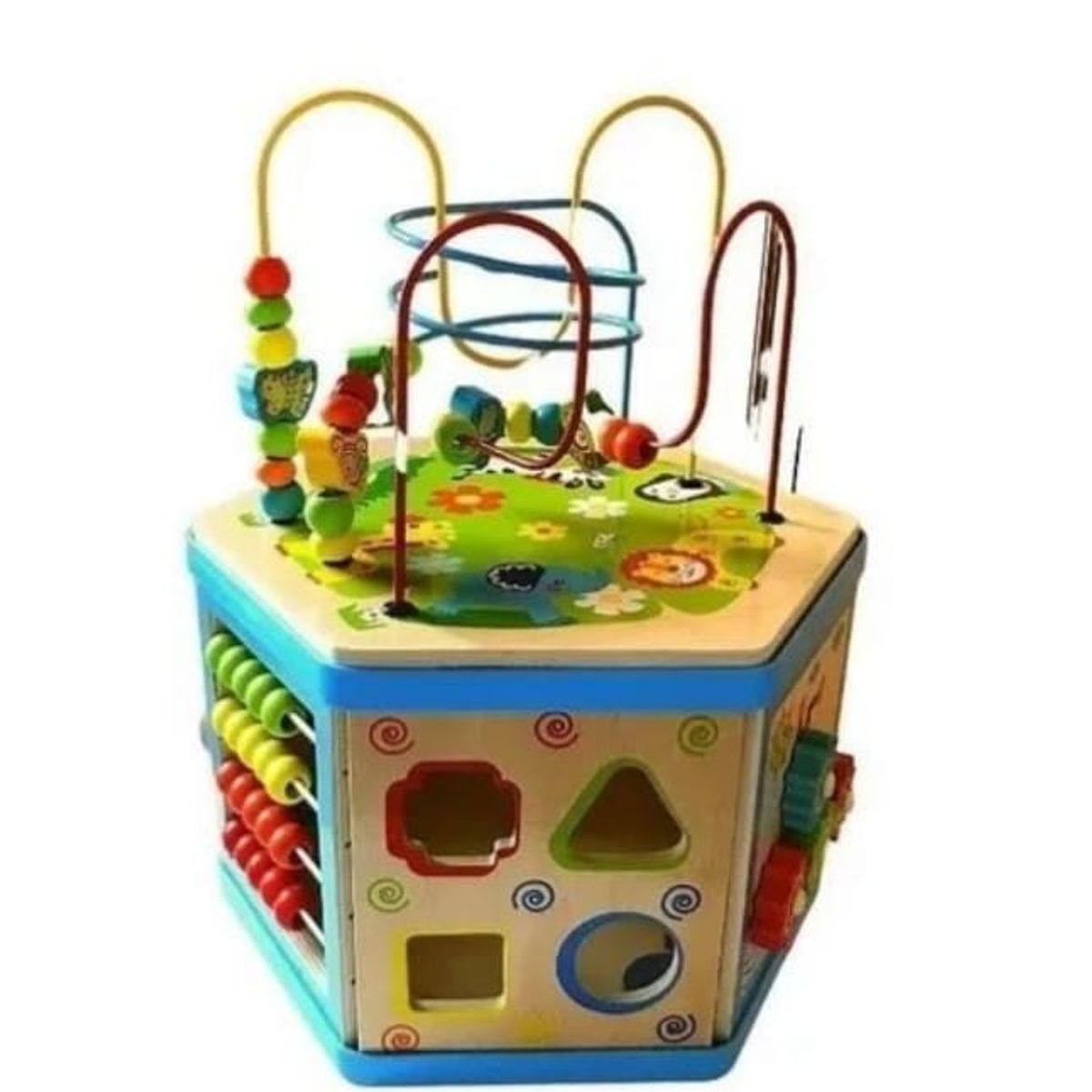 GENERICO - cubo Madera Montessori Didáctico Bebe Juguete