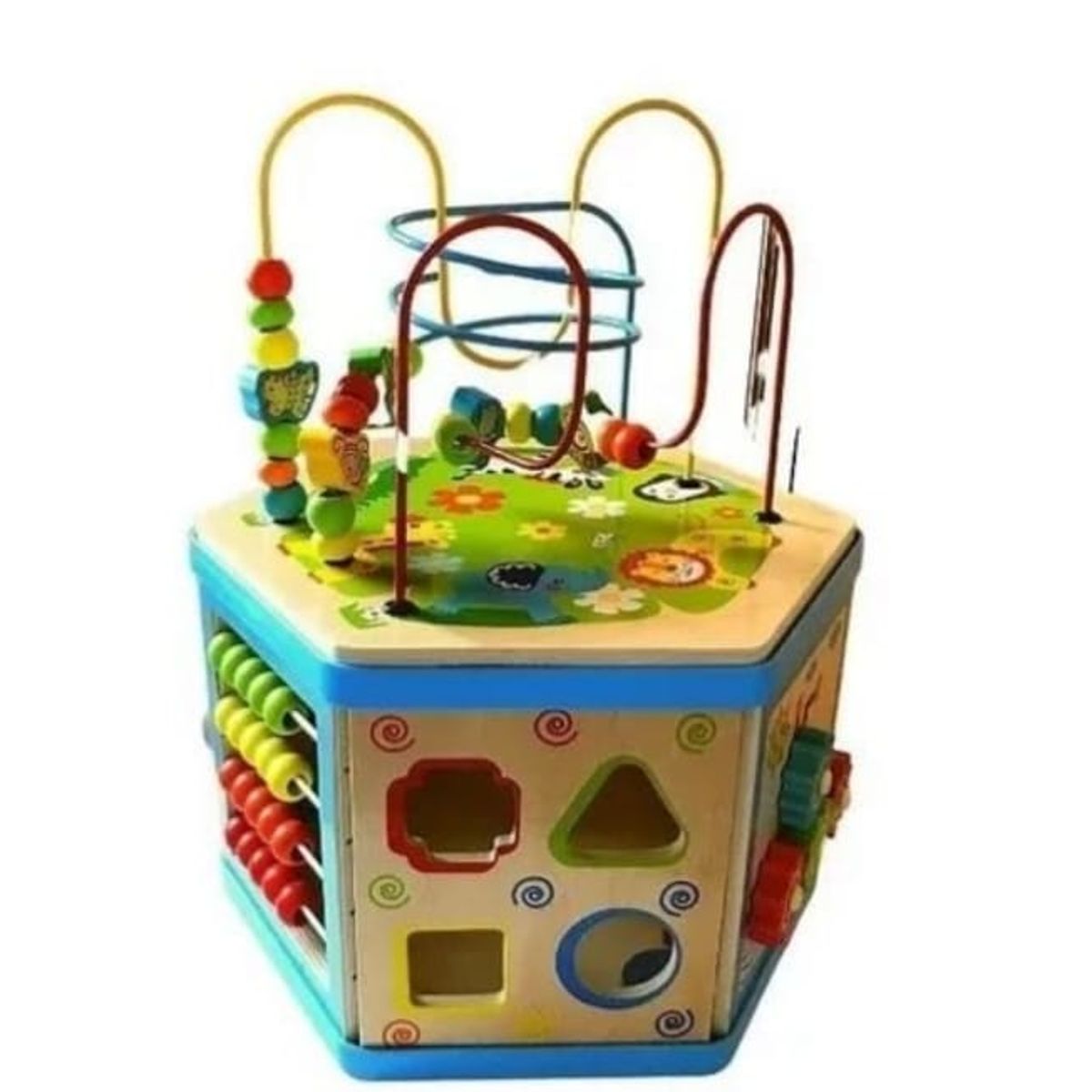 GENERICO - cubo Madera Montessori Didáctico Bebe Juguete