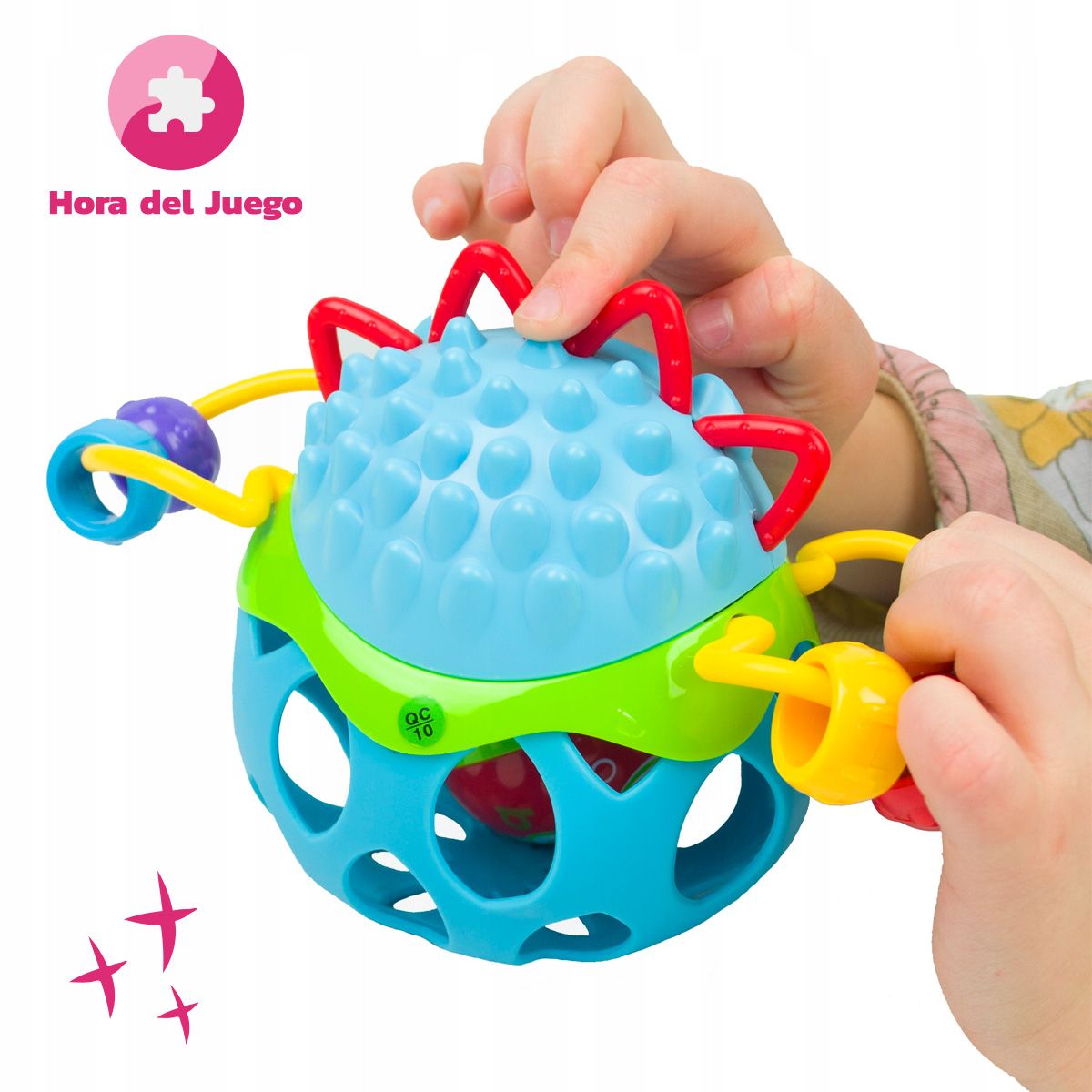 ENFANT'ASY - Mordedor Sonajero Bebe Con Silicona Estimulación Texturas