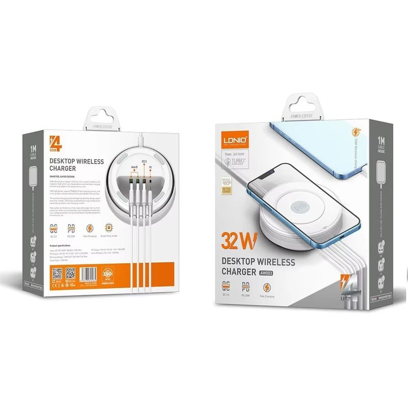 LDNIO - Ldnio AW-003 Cargador inalámbrico Para Celulares 15W