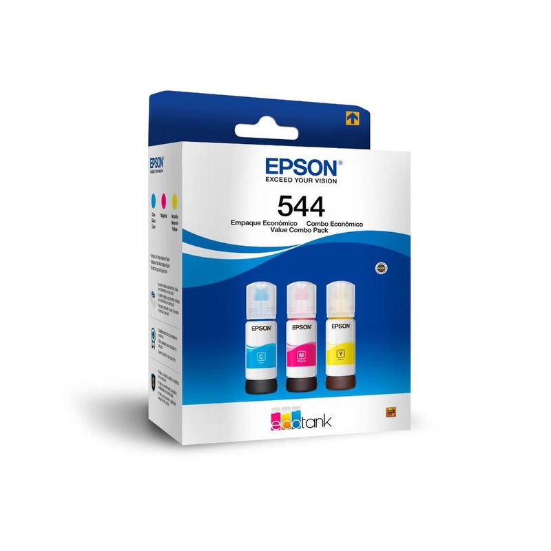 EPSON - Botellas de Tinta Epson Ecofit Color Cian Magenta y Amarillo T544 3 unidades