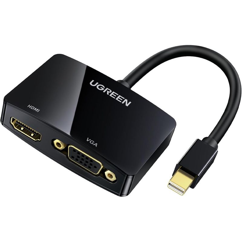UGREEN - Adaptador Mini Displayport Thunderbolt 4k A Hdmi Vga 2 En 1