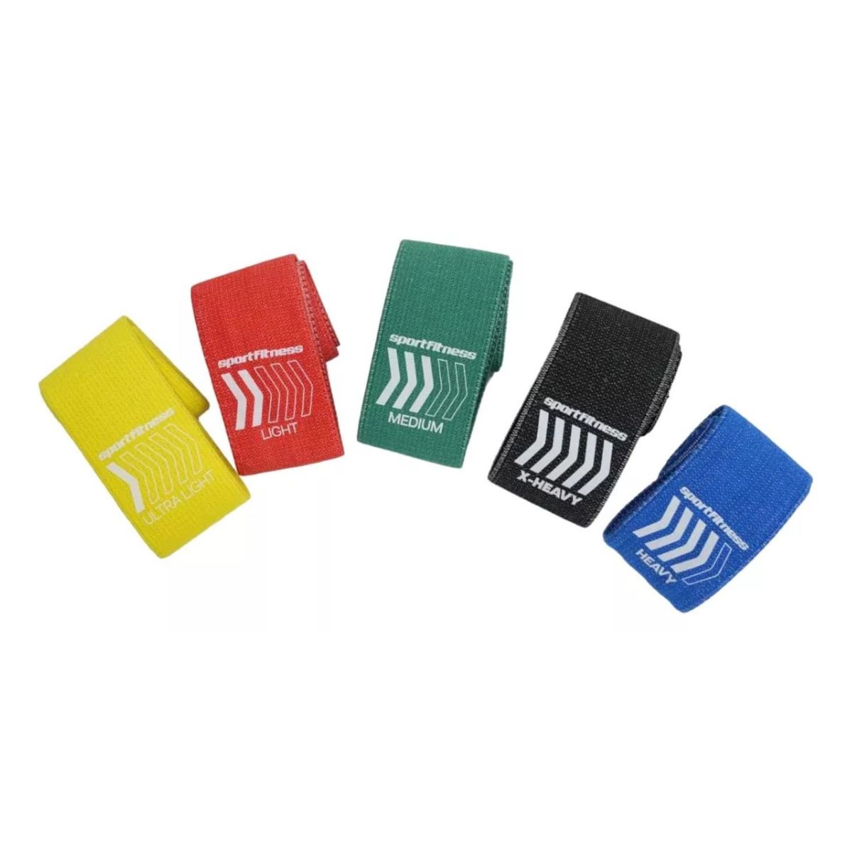 SPORT FITNESS - Set De Bandas Elasticas 5 En Tela Sportfitness