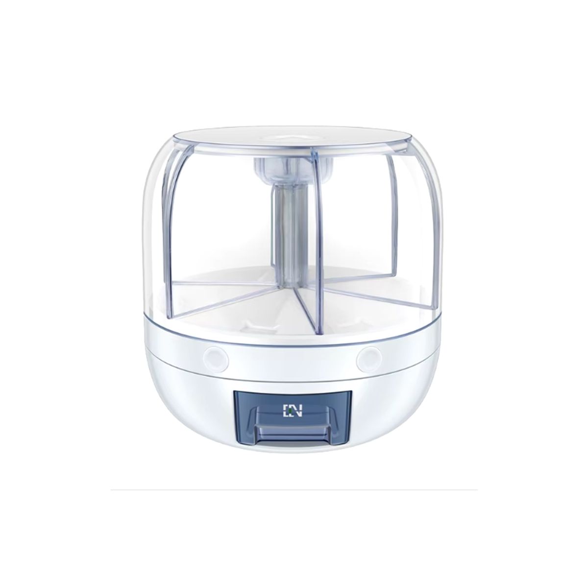 GENERICO - Dispensador Organizador De Granos Giratorio 6 En 1 Color Blanco