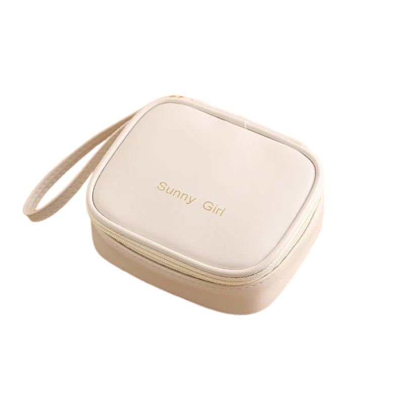 GENERICO - MINI COSMETIQUERA NECESER ORGANIZADOR VIAJE MAQUILLAJE-BEIGE