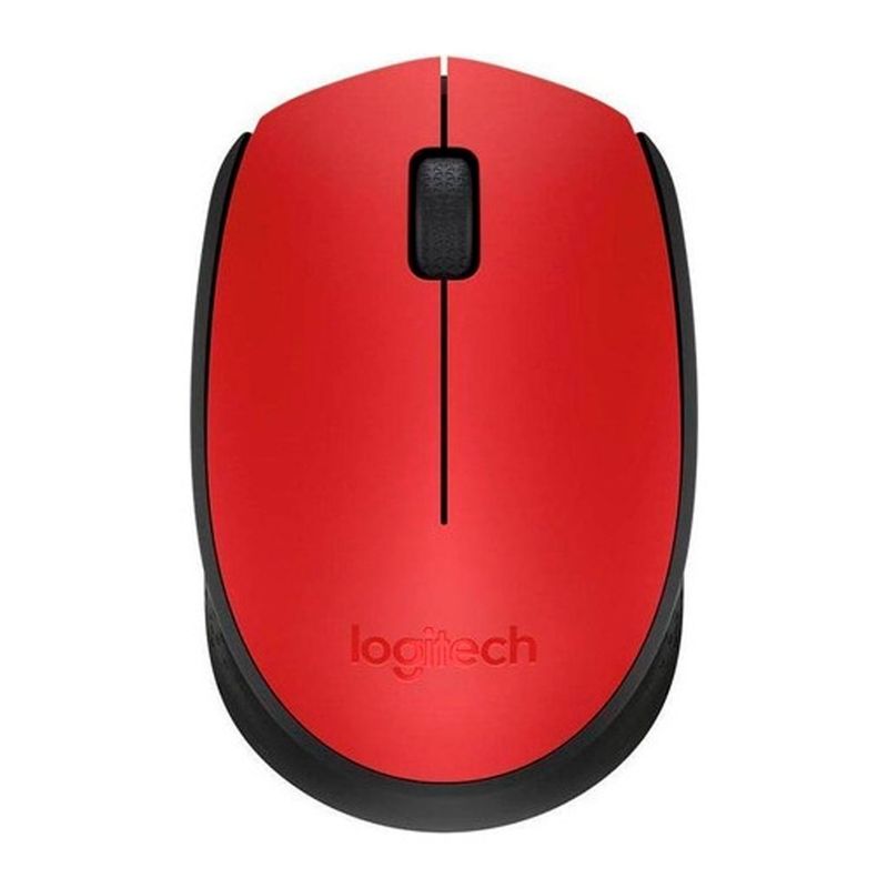 LOGITECH - Mouse Inalámbrico Logitech  M170 Rojo Y Negro