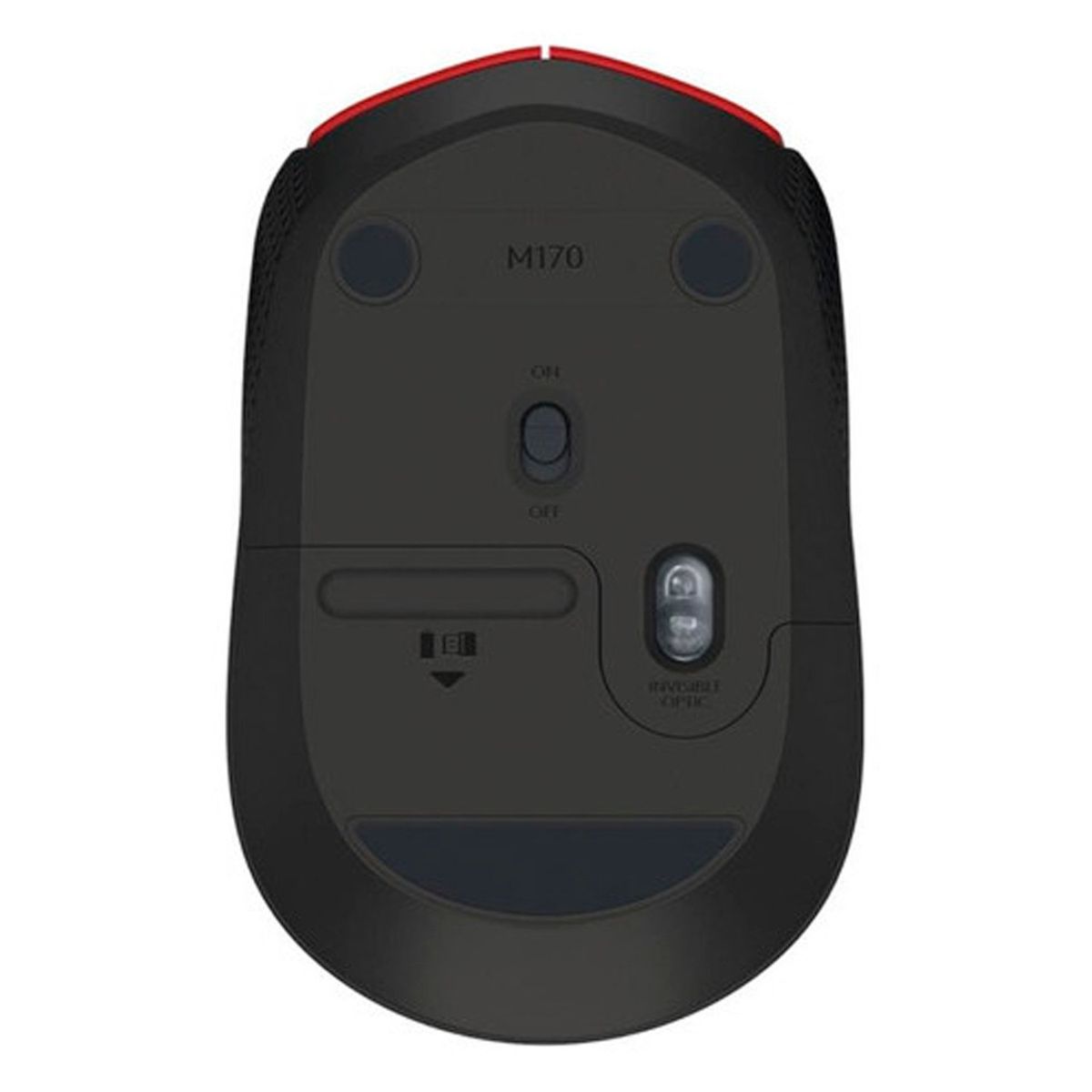LOGITECH - Mouse Inalámbrico Logitech  M170 Rojo Y Negro