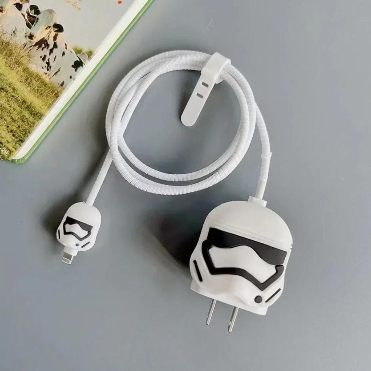 GENERICO - Funda En Silicona Protector De Cargador IPhone Star Wars Blanco