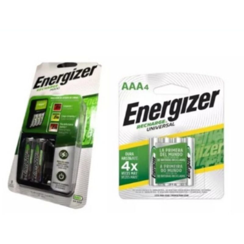 ENERGIZER - Combo Cargador Energizer Maxi + 4 Aaa 700 Mah Energizer