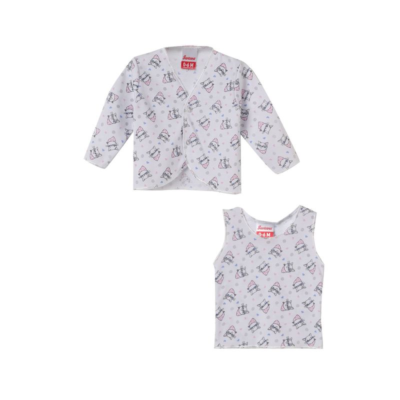 SANTANA - Camiseta Manga Larga + Esqueleto Bebé Niña Cobalto