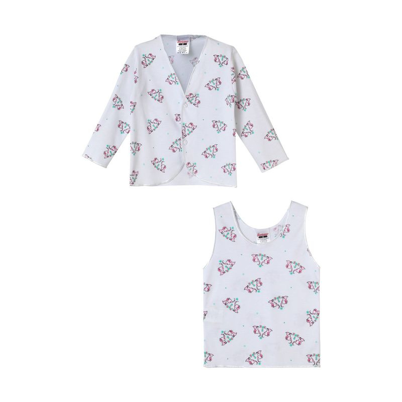 SANTANA - Camiseta Manga Larga + Esqueleto Bebé Niña Magenta