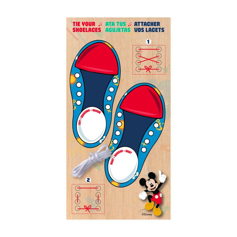 RONDA - ATA TUS CORDONES MADERA MICKEY LCD-0001-01