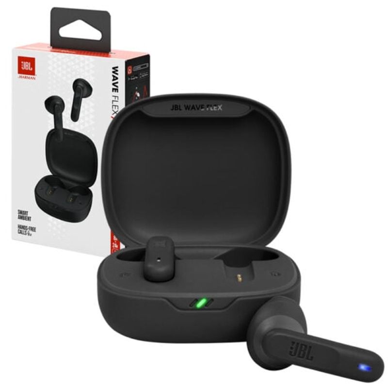 JBL - AUDIFONOS INALAMBRICOS JBL WAVE FLEX NEGRO 32 H BATERÍA