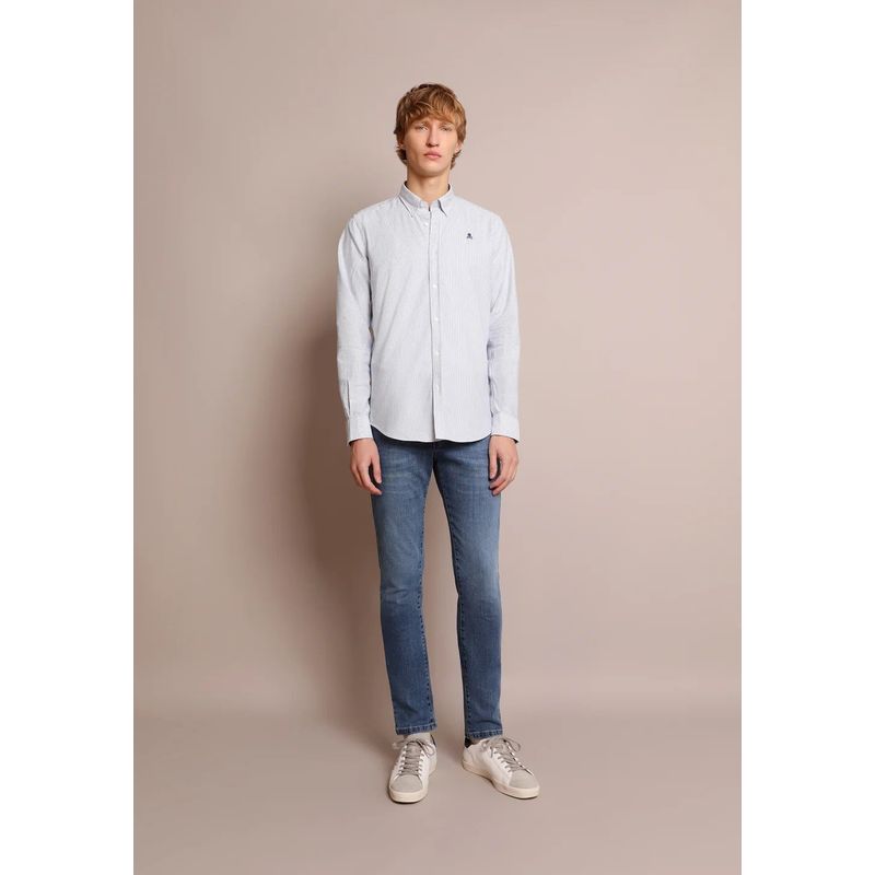 SCALPERS - Camisa oxford calavera SCALPERS Multicolor K24691SKYBLUESTRI
